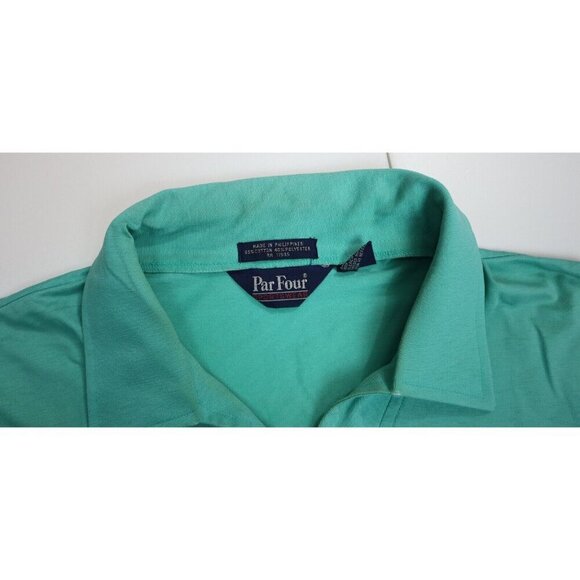 VINTAGE MEN S GREEN SHORT SLEEVE POLO SHIRT - PAR FOUR - SIZE XL - Picture 5 of 8